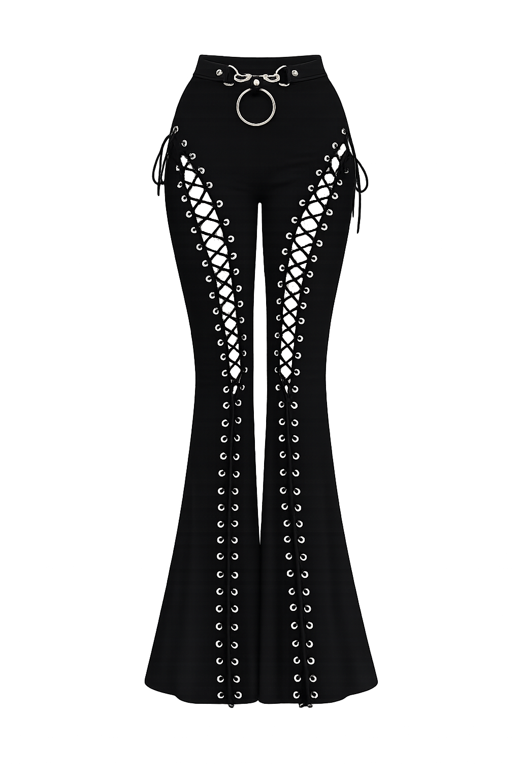 Alternative flared corset pants