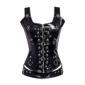 Gothic leather buckle tank top