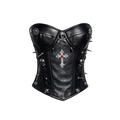 Gothic leather corset top