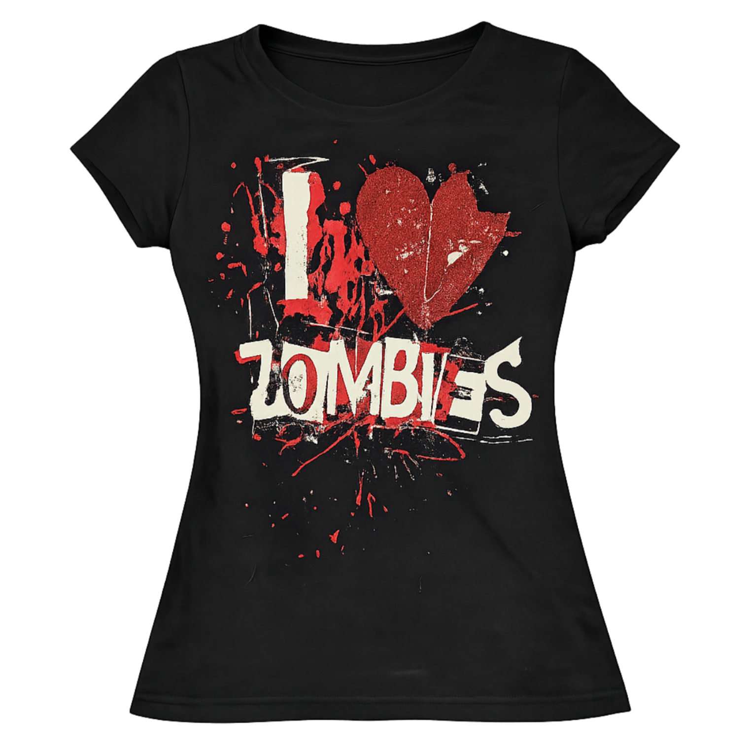 Black zombies graphic t-shirt