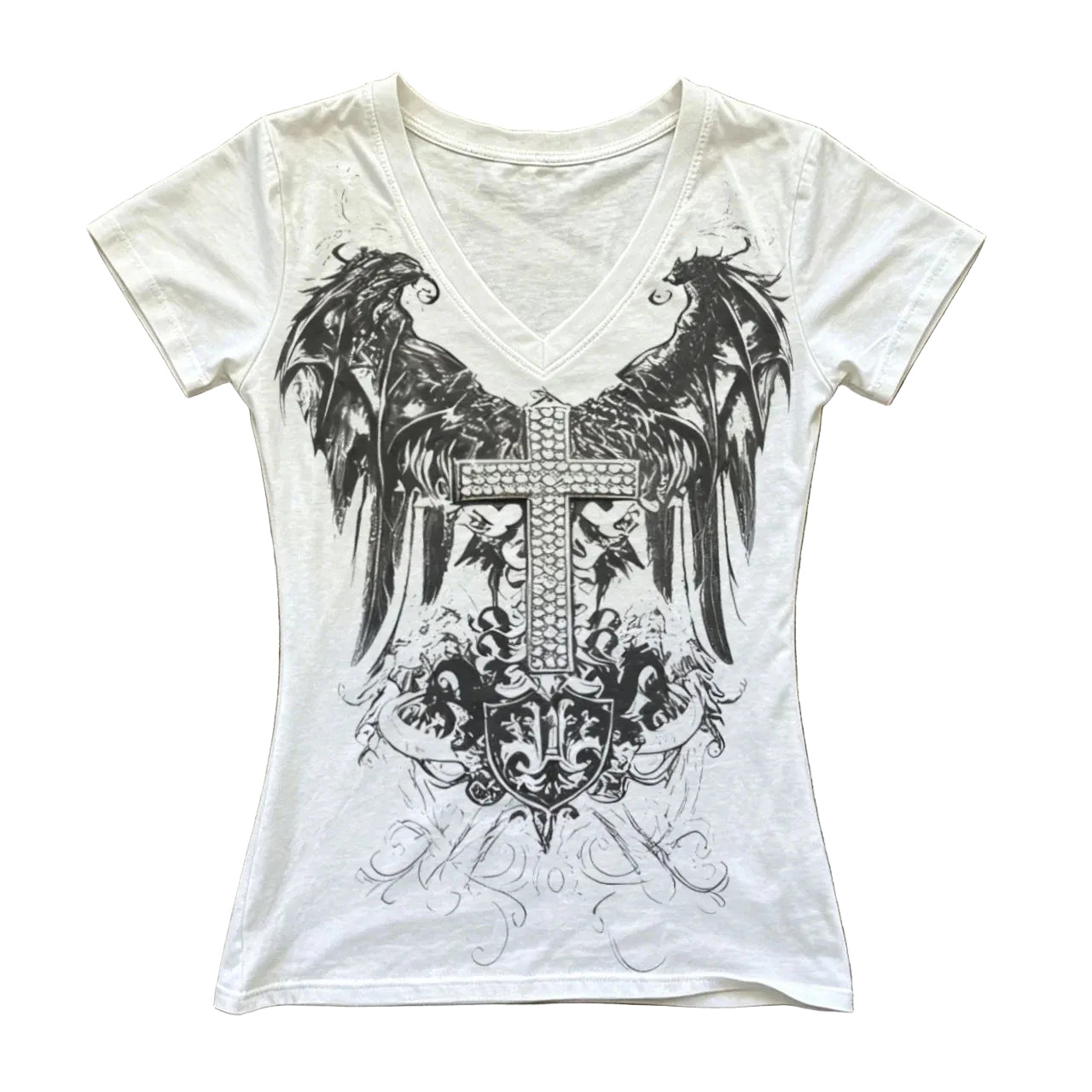 'Winged cross' tee