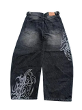''Flame washed' jeans