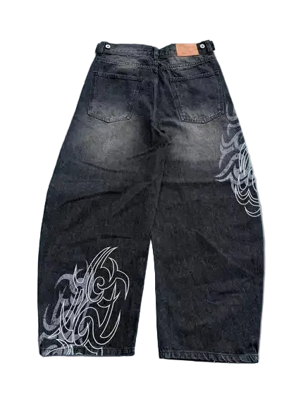 ''Flame washed' jeans