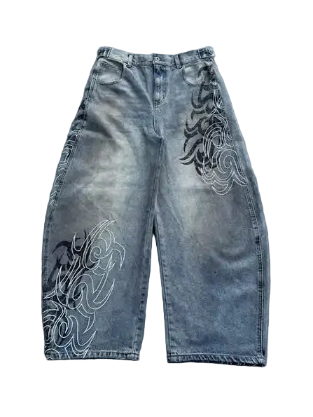 'Swirled' jeans